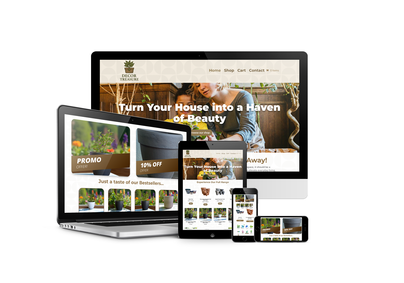 Decor Treasure home decor shop website design